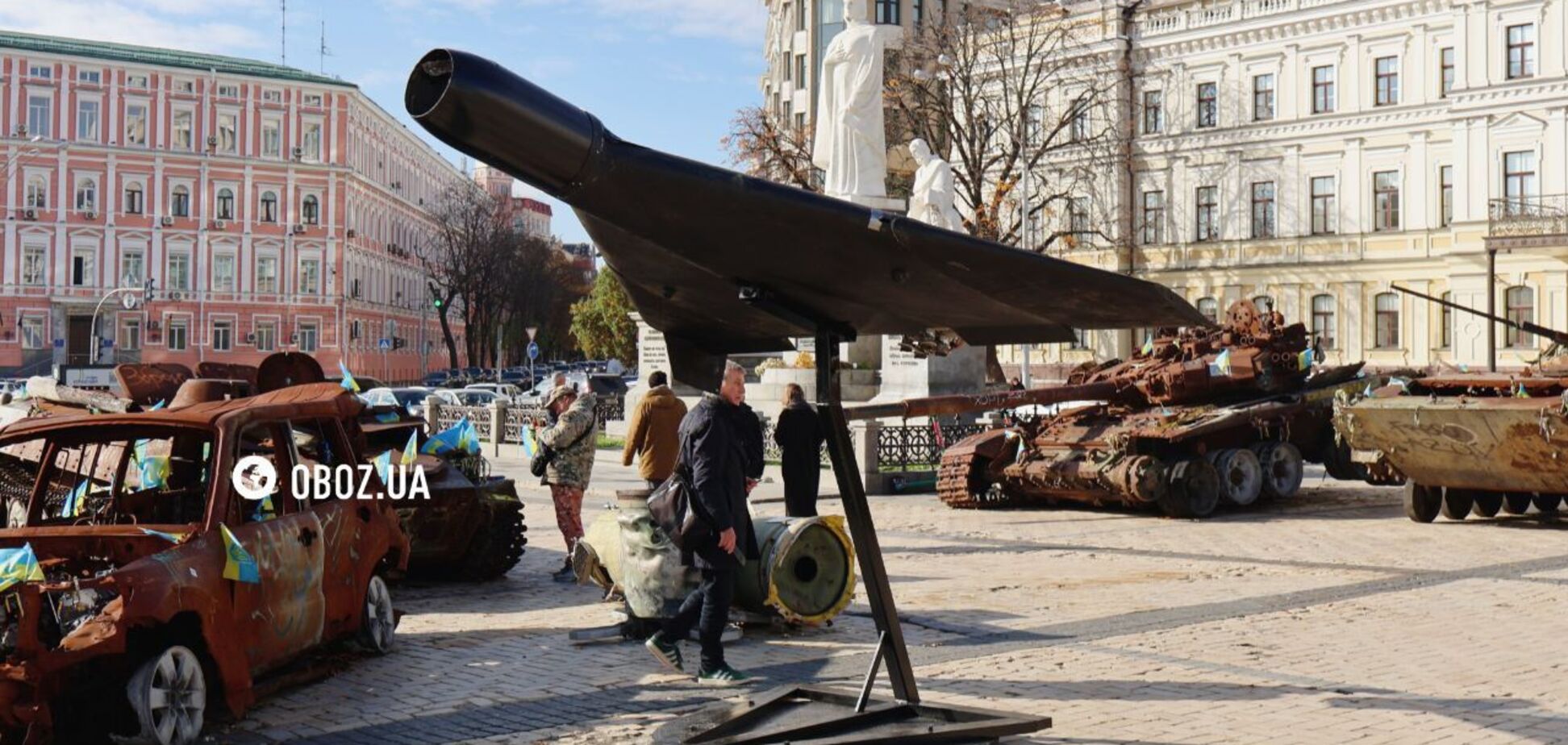 У центрі Києва встановили справжній 'Шахед'. Фото та подробиці