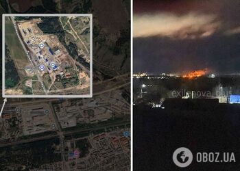 Украинские дроны поразили нефтебазу в Ульяновской области РФ: пожар виден издалека. Фото