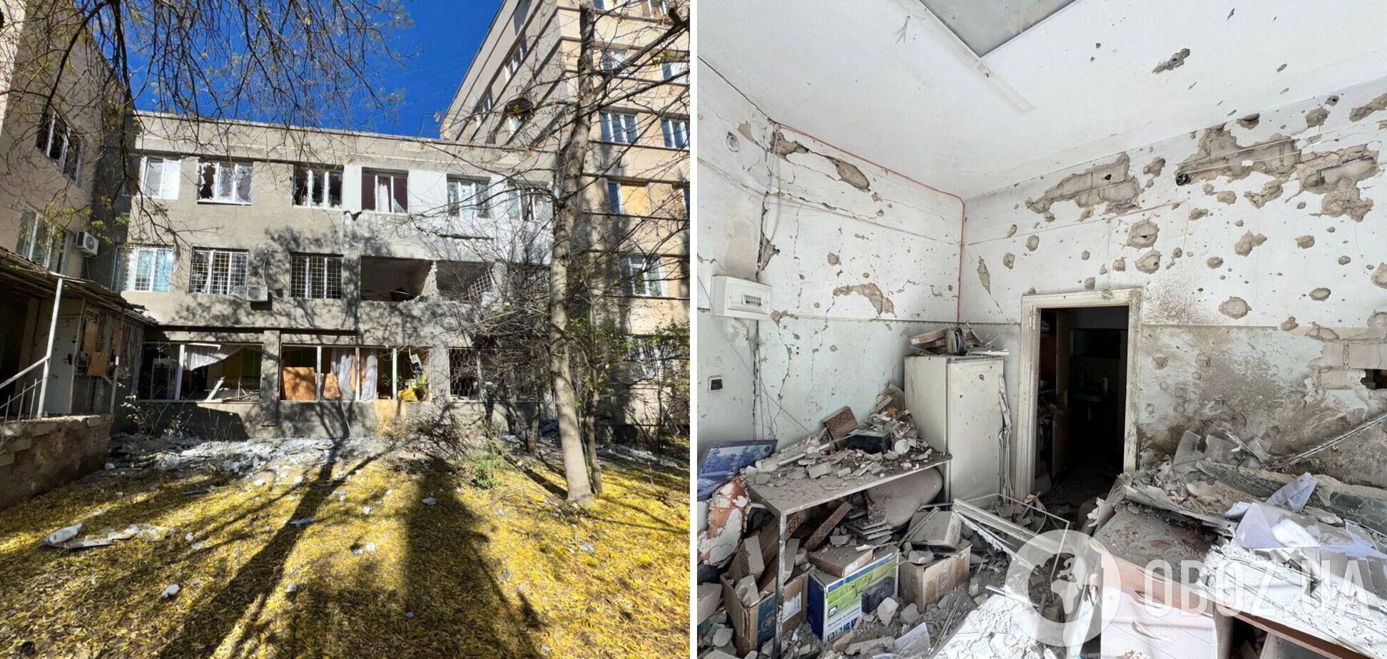 'Не могли не знать, куда бьют': Зеленский отреагировал на атаку РФ на детскую больницу в Херсоне, где было около сотни человек. Фото