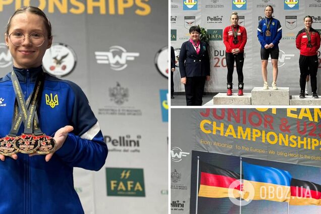 22-летняя украинская красавица стала абсолютной чемпионкой Европы по тяжелой атлетике. Фотофакт