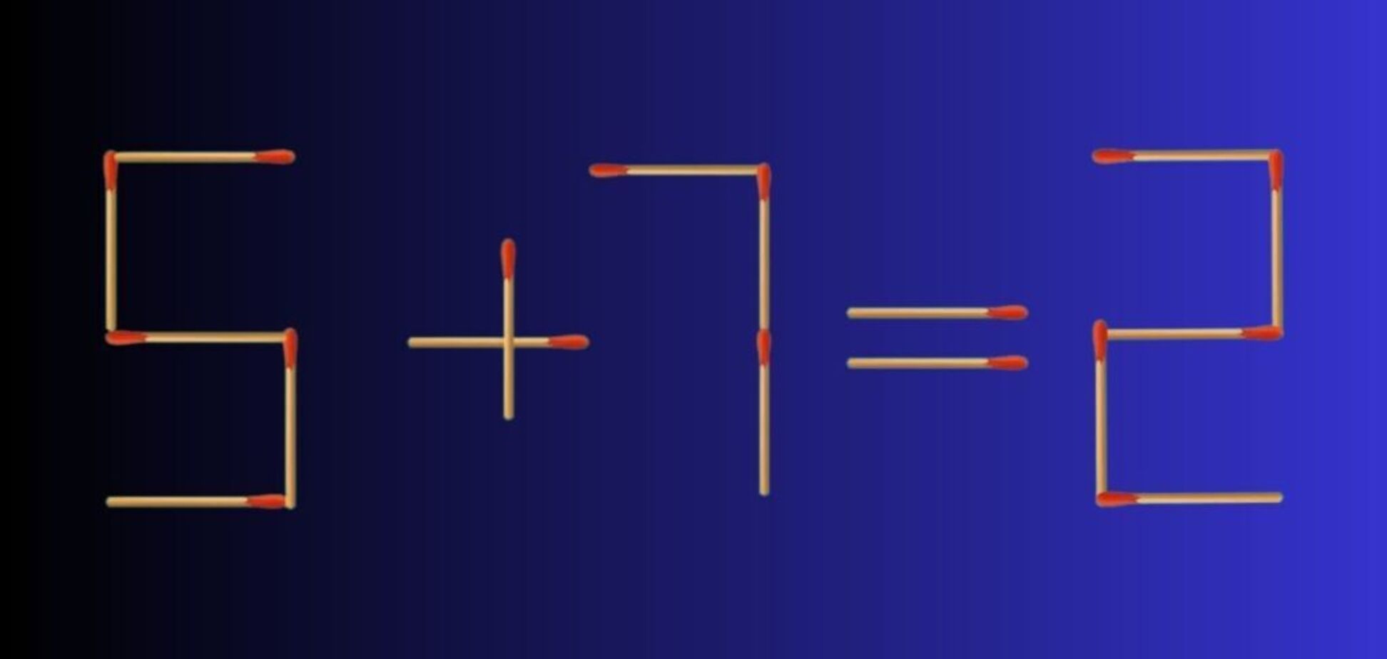 Пересуньте сірник, щоб приклад став правильним: є лише 20 секунд