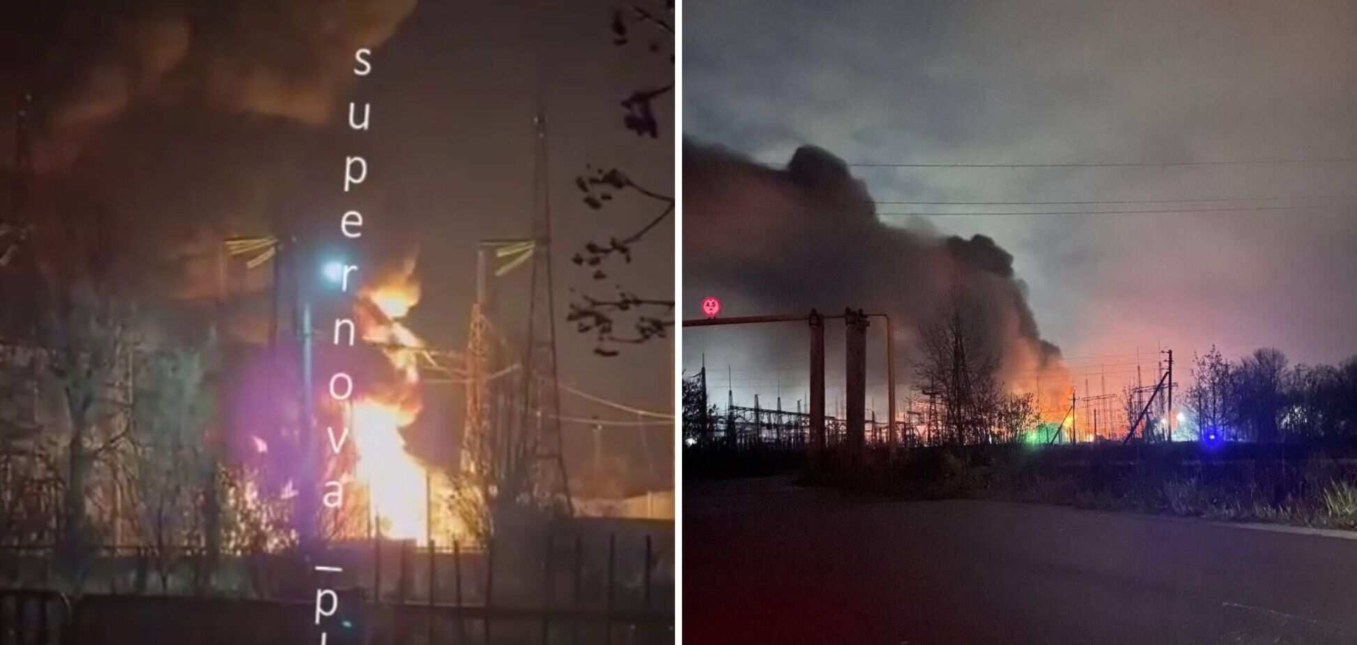 Попадание в электроподстанцию под Владимиром, РФ