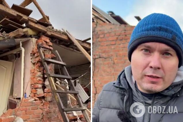 'Больше половины дома разрушено, жить здесь уже нельзя': житель Сум рассказал о последствиях российской атаки. Видео