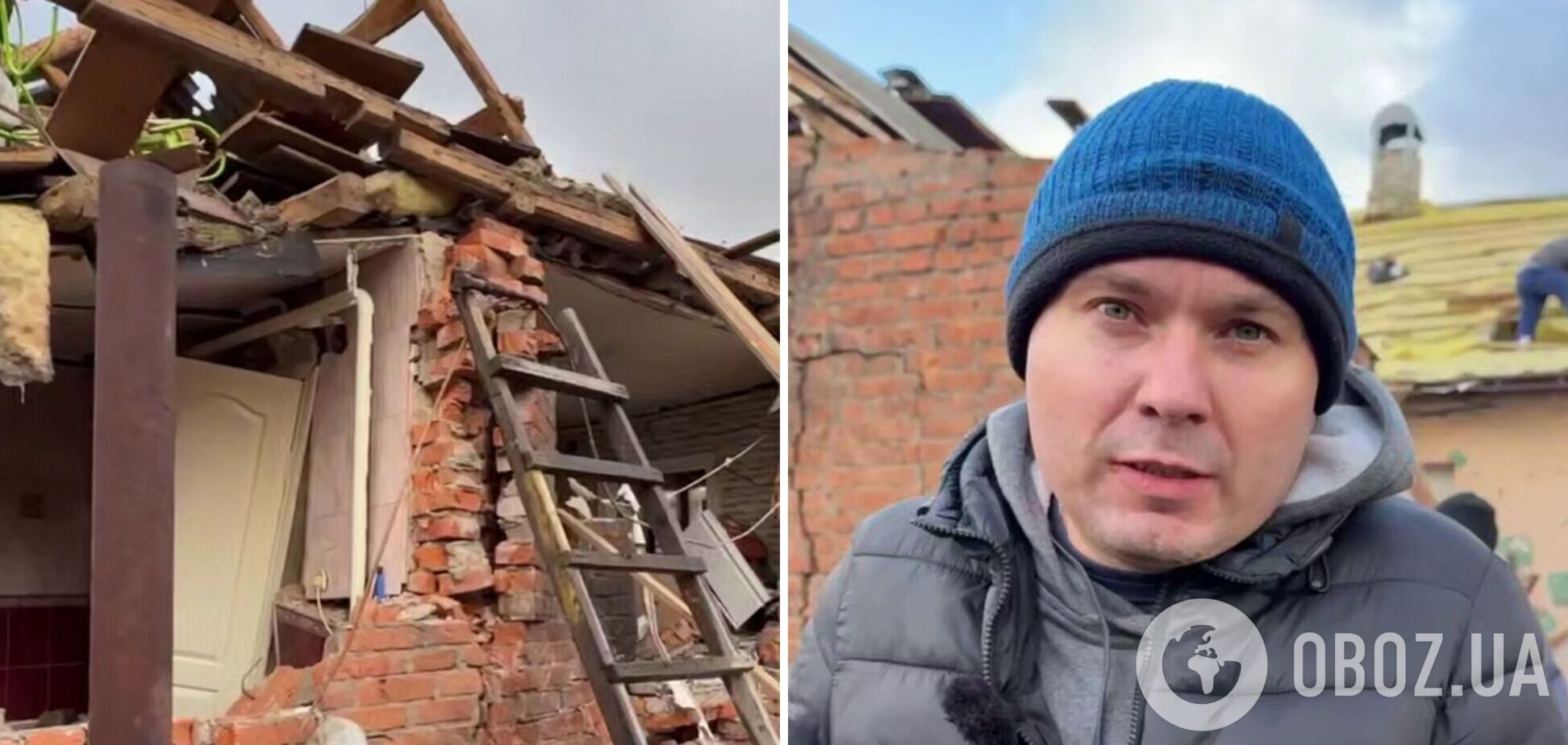 'Больше половины дома разрушено, жить здесь уже нельзя': житель Сум рассказал о последствиях российской атаки. Видео