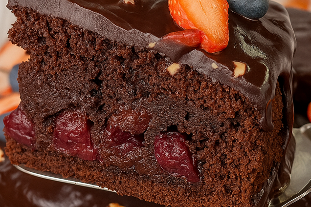Торт 'Пьяная вишня' с какао: сочетание, которое понравится всем