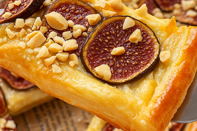 Найсмачніший осінній пиріг на листковому тісті: з інжиром та камамбером