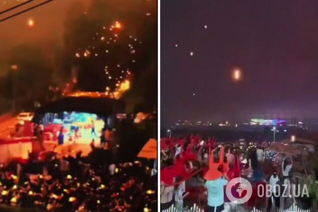 Шоу дронов в Китае превратилось в огнепад: люди бежали в панике. Видео