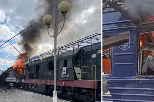 Окупанти атакували поїзд Шостка – Київ на Сумщині: було два вибухи, постраждало багато людей. Фото