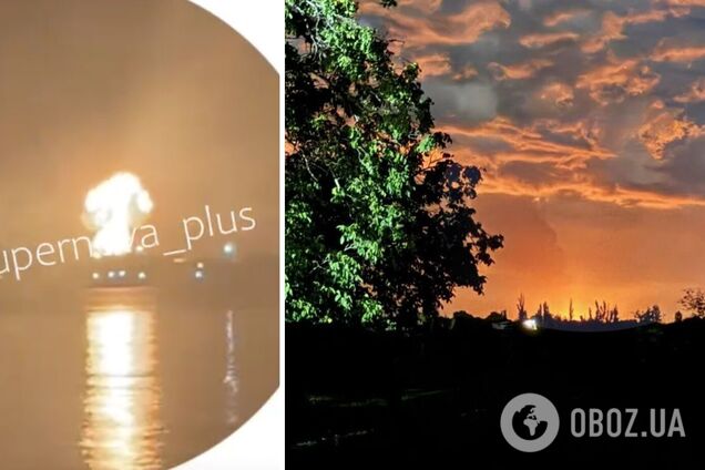 У Феодосії дрони уразили одну з найбільших нафтобаз Криму, спалахнула пожежа. Фото і відео