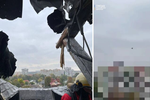Момент удара России по роддому в Сумах попал на видео: из-за прилета начался пожар, очевидцы рассказали о пережитом. Видео