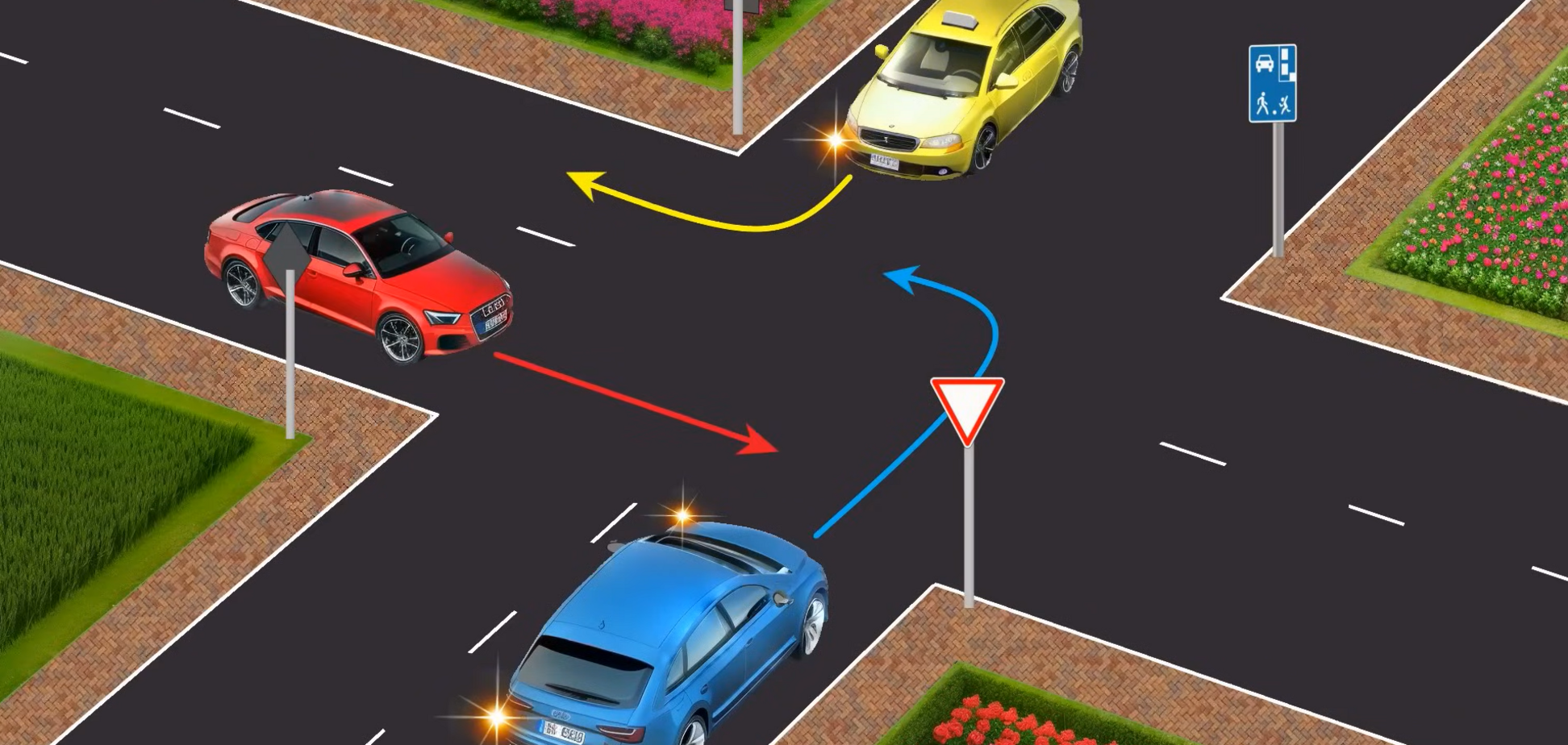 Какой порядок разъезда правильный? Тест на знание ПДД