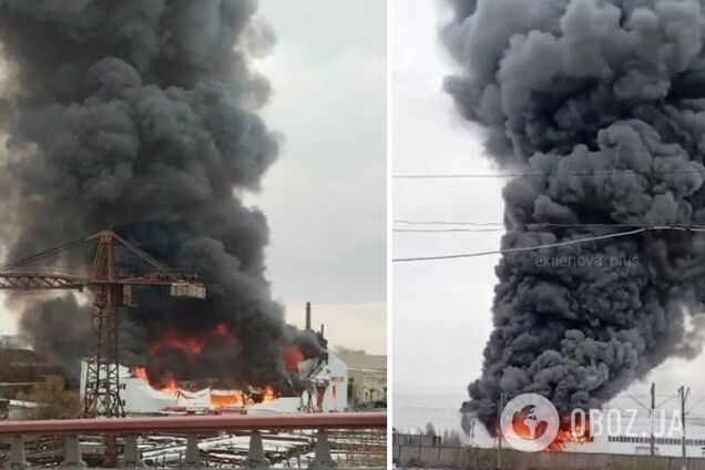 В Новосибирске произошел мощный пожар на складах возле завода, который выпускает электронику и микросхемы. Фото и видео
