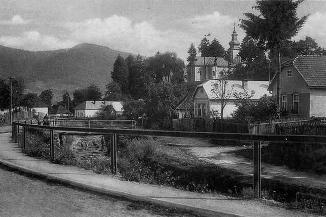 Закарпатье в 30-х годах: в сети показали необычный мост из железнодорожных рельсов