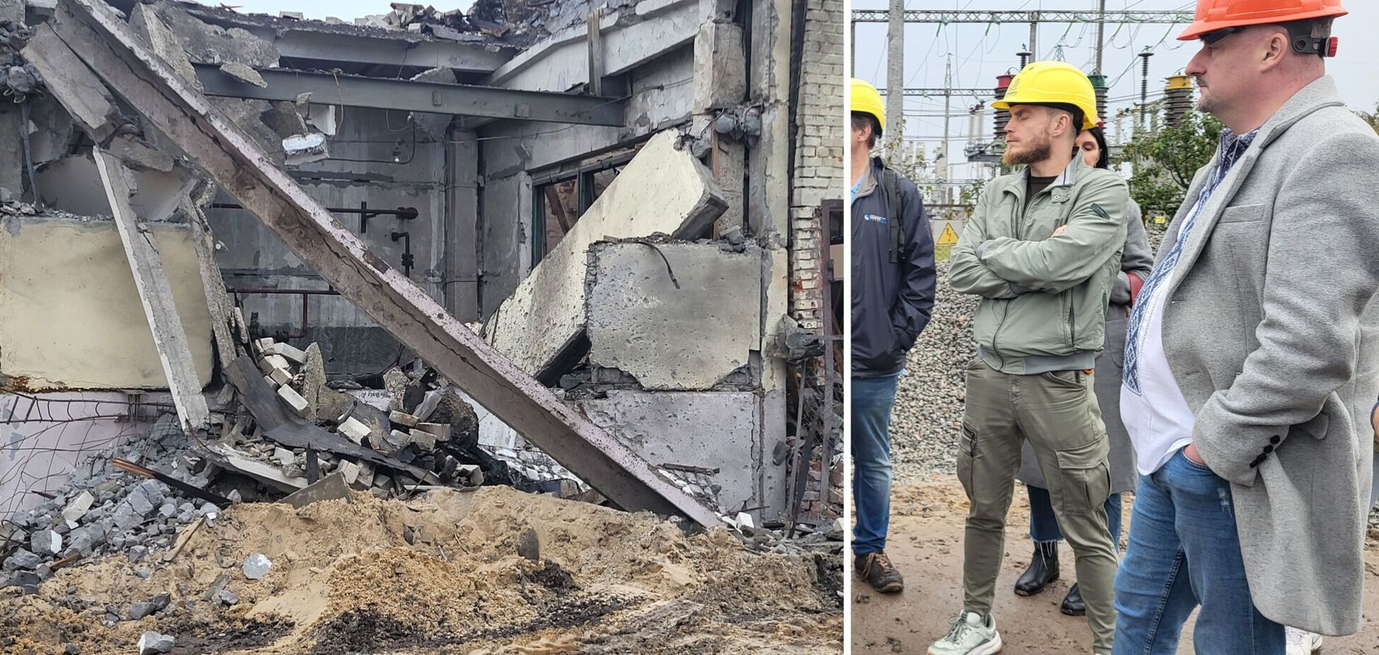 Депутатам показали одну из поврежденных подстанций на Черниговщине