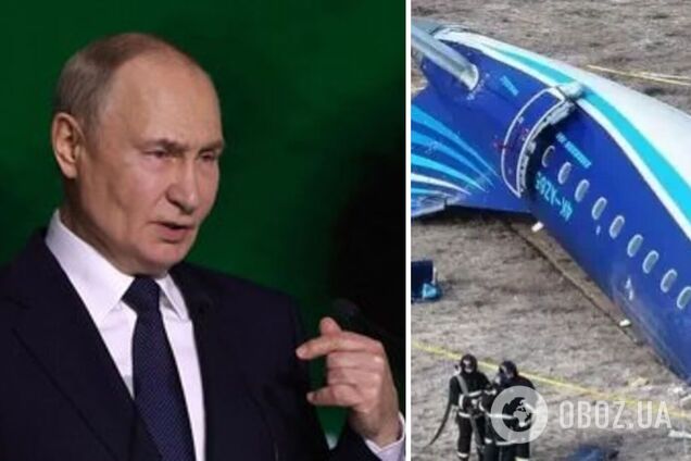 'Ракеты взорвались рядом': Путин спустя 10 месяцев впервые признал ответственность России за катастрофу с азербайджанским лайнером
