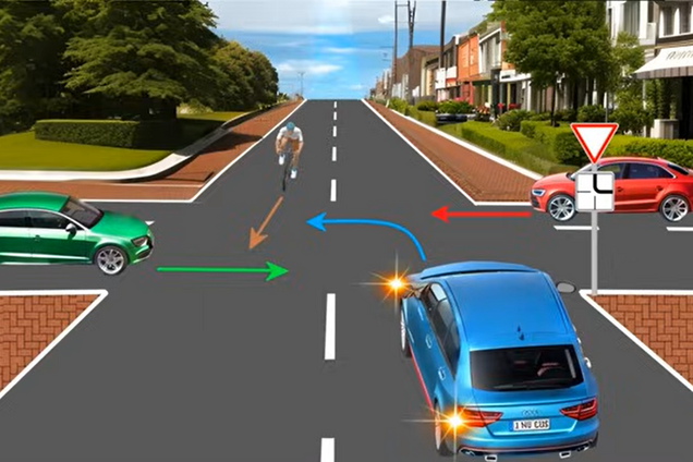 Кто проедет перекресток первым и последним? Тест для водителей