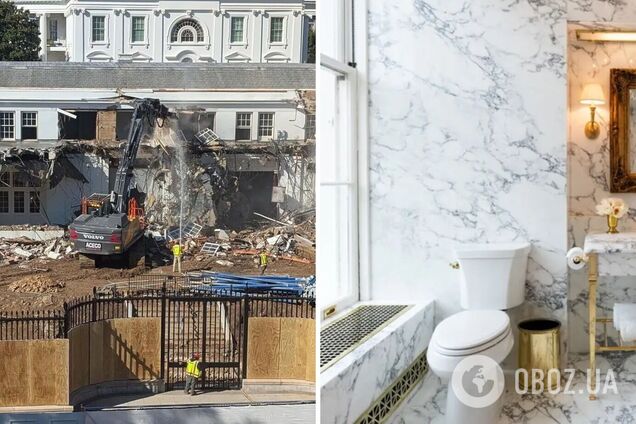 Во время шатдауна Трамп продолжает ремонт в Белом доме: украсил мрамором ванную комнату Линкольна. Фото