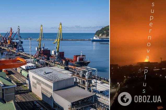 Порт у російському Туапсе атакували дрони, є влучання в район причалу: кажуть, що горів корабель. Фото і відео