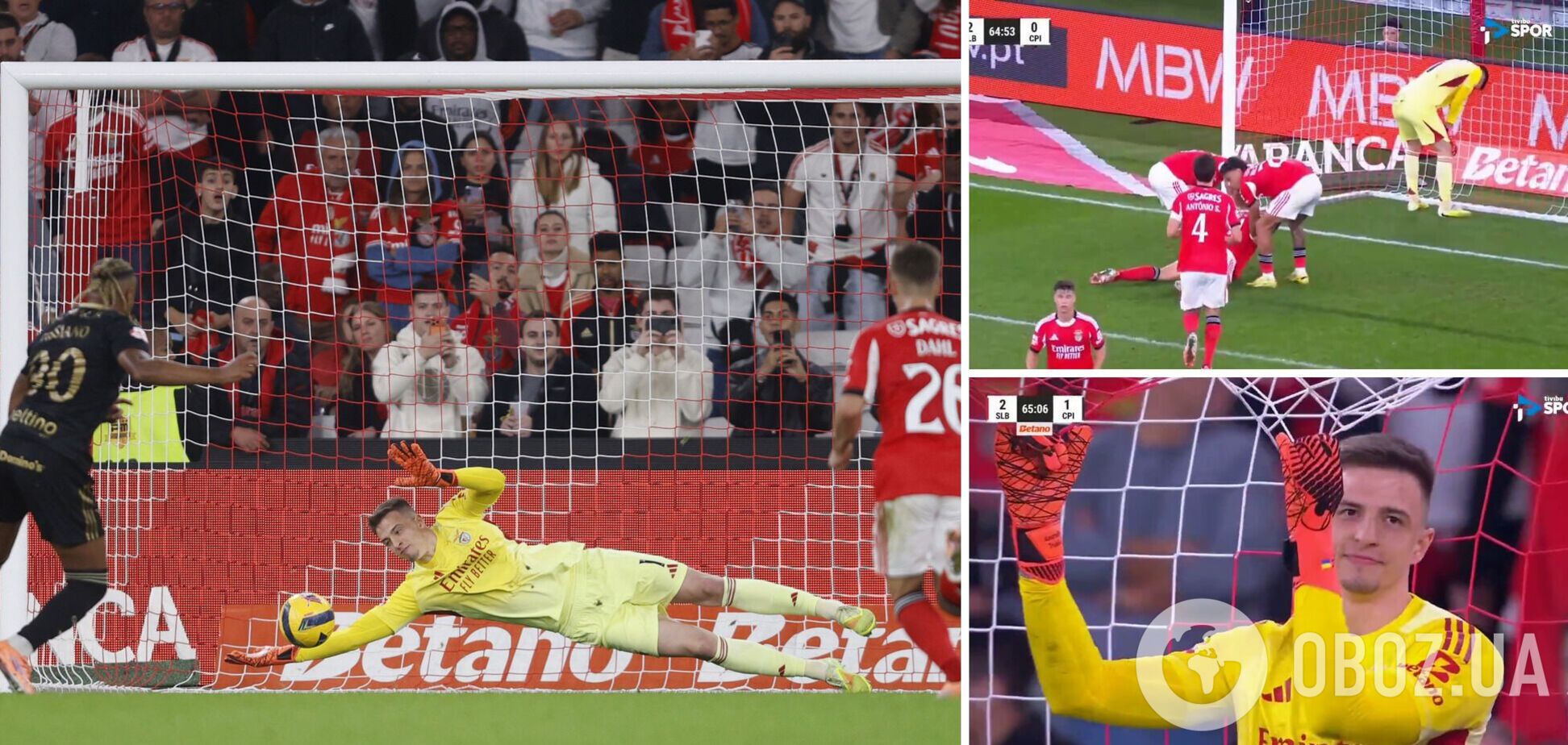 Голкіпер збірної України відбив пенальті, але м'яч у ворота добив з усієї сили одноклубник українця. Відео