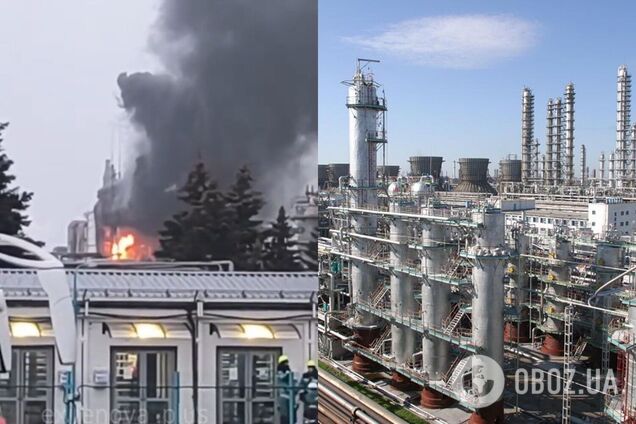 В Нижнекамске в РФ горит нефтехимический комбинат: взорвалась одна из установок первичной переработки нефти. Фото и видео