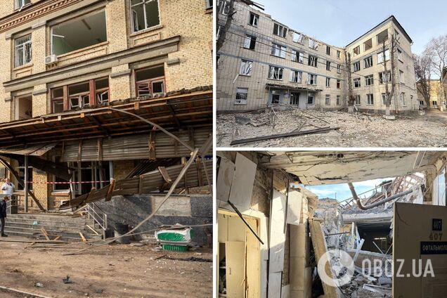 Зруйнований верхній поверх та вибиті вікна: у Києві внаслідок обстрілу пошкоджено два медзаклади. Подробиці та фото
