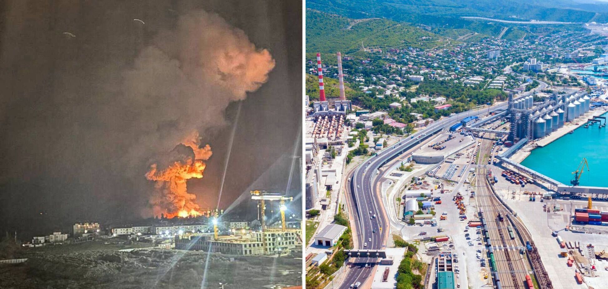 У Новоросійську пролунали вибухи: спалахнула пожежа на нафтобазі. Фото і відео