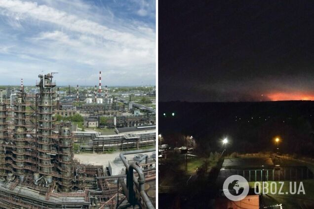 Зарево и огонь: в Рязани прогремели мощные взрывы в районе НПЗ. Фото