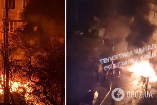 В Киеве на Троещине взорвался и сгорел автомобиль: что известно. Видео