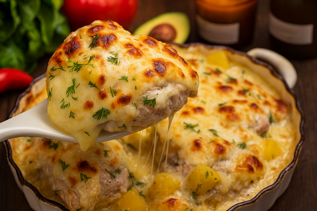 Сочная запеченная курица с сыром и ананасами: как приготовить вкусный ужин