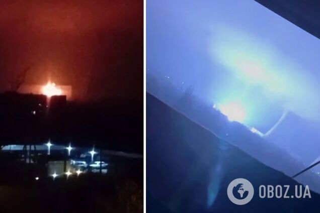 На оккупированной Донетчине дроны атаковали ТЭС, разгорелся пожар: момент попал на видео