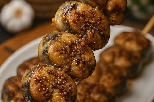 Вместо шашлыка: как вкусно запечь скумбрию на шпажках