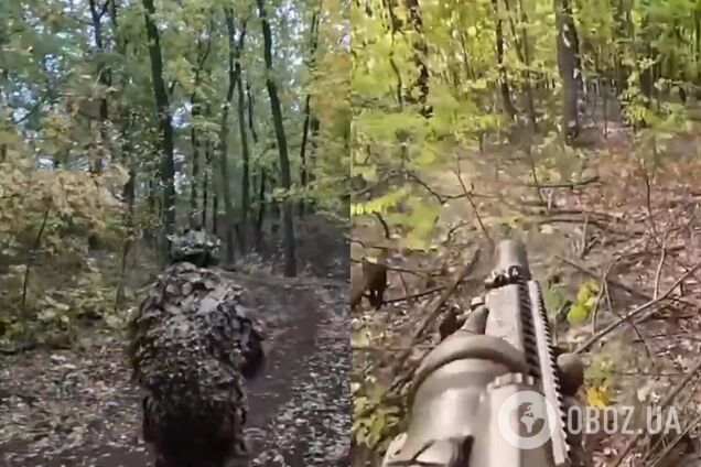'Ексклюзивні кадри від першої особи': з'явилось відео стрілецького бою на Донеччині, в якому ліквідували 13 окупантів