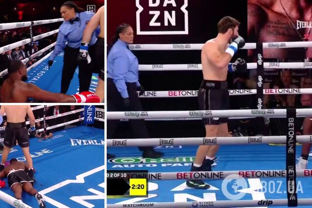 Непобедимый боксер вырубил соперника брутальным нокаутом во 2-м раунде. Видео