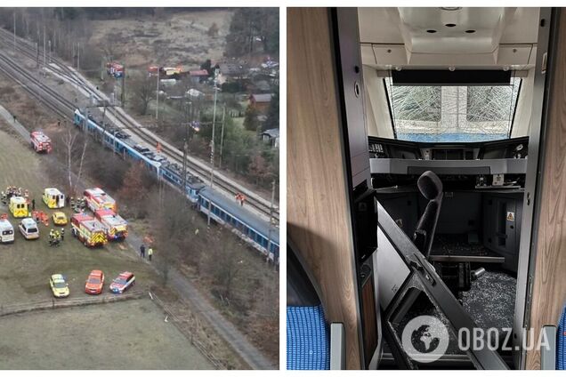 В Чехии произошла авария на железной дороге: пострадали 40 человек, пятеро в тяжелом состоянии. Фото