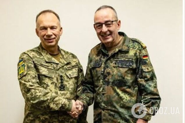Укрепление воздушного щита: Сырский обсудил ситуацию на поле боя и террор врага с генералом Бундесвера. Фото