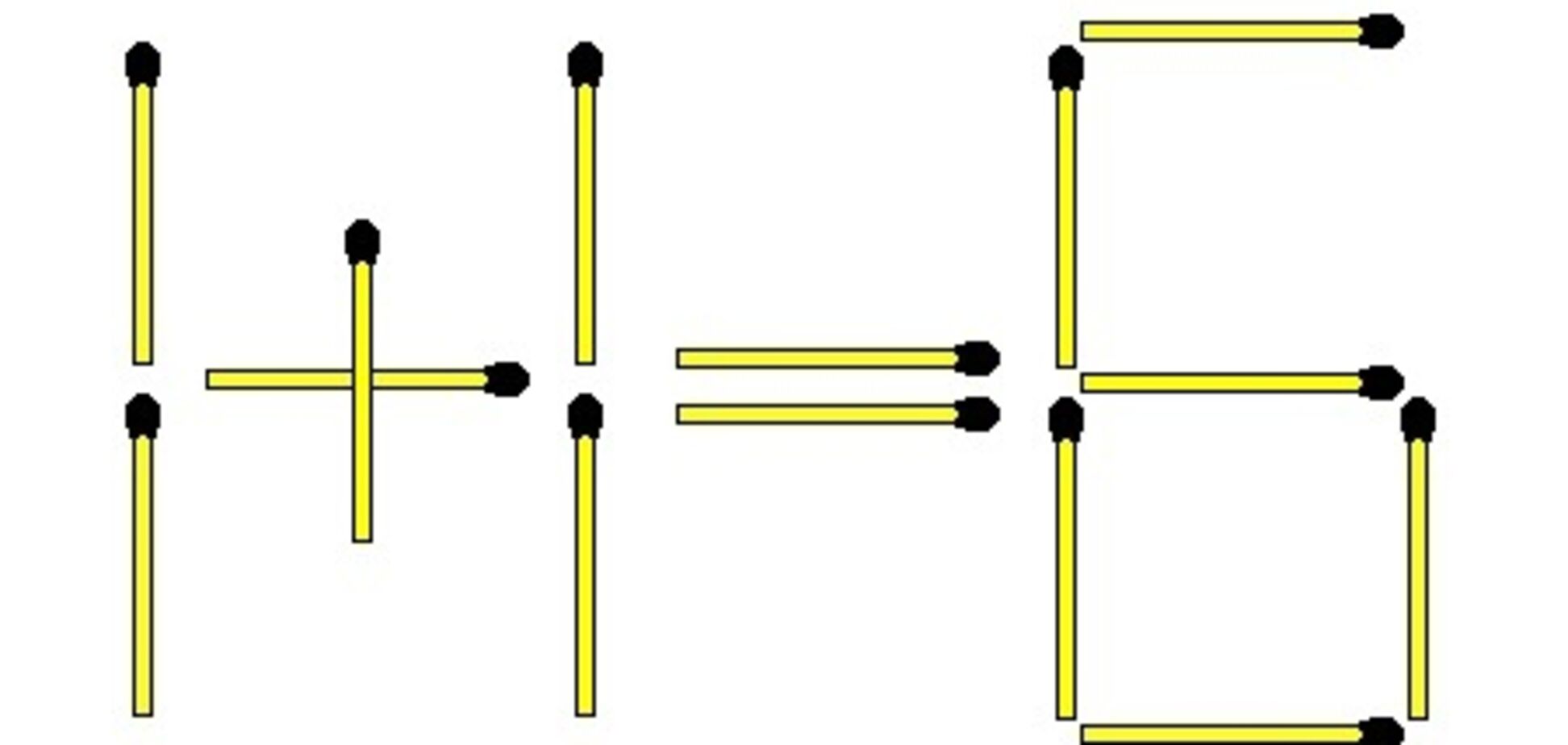 Головоломка со спичками: как сделать уравнение правильным за 2 шага