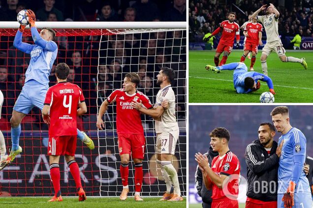 Воротар збірної України відбив усі удари і приніс 'Бенфіці' першу перемогу в сезоні Ліги чемпіонів. Відео