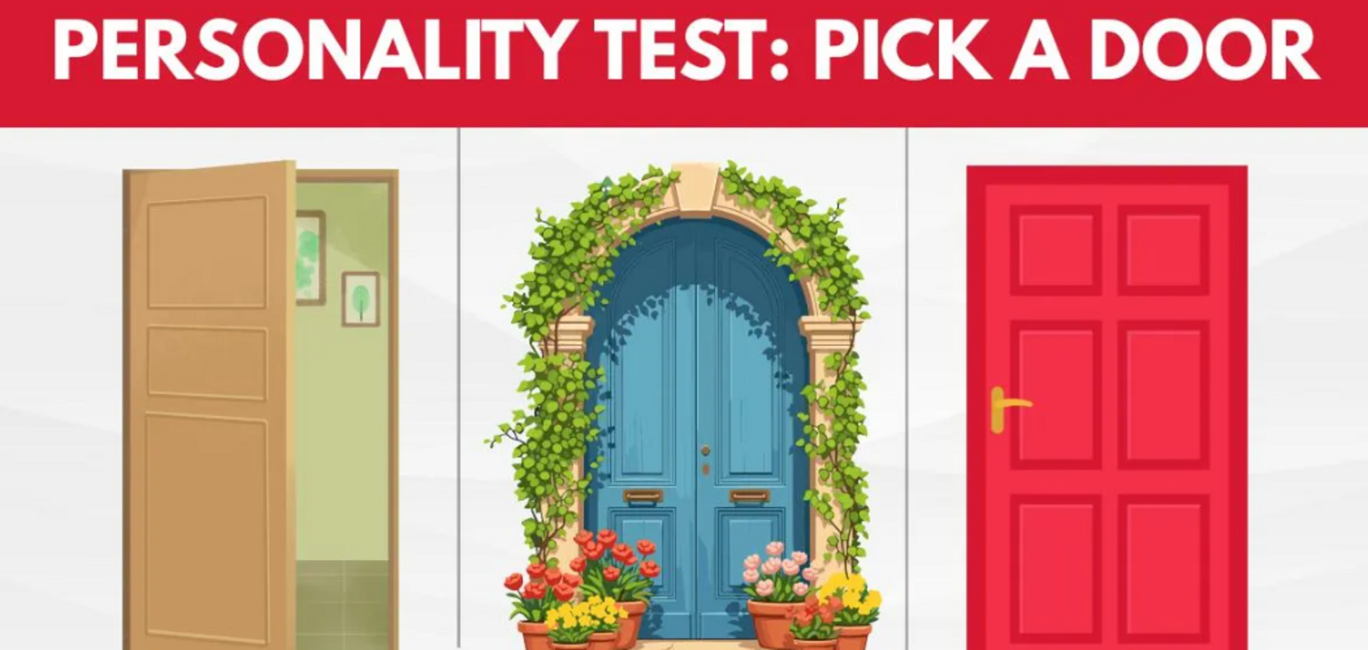 Как вы принимаете решение: выберите дверь на рисунке и узнайте