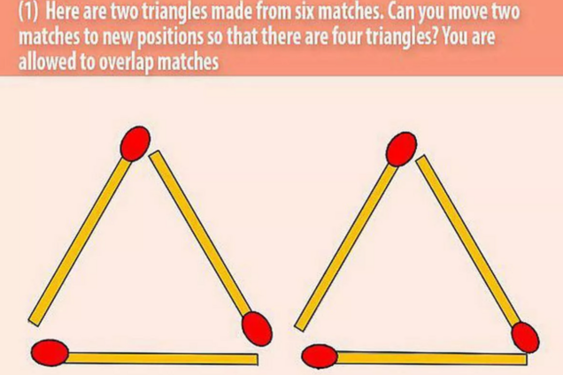 Пересуньте два сірники: головоломка для найрозумніших