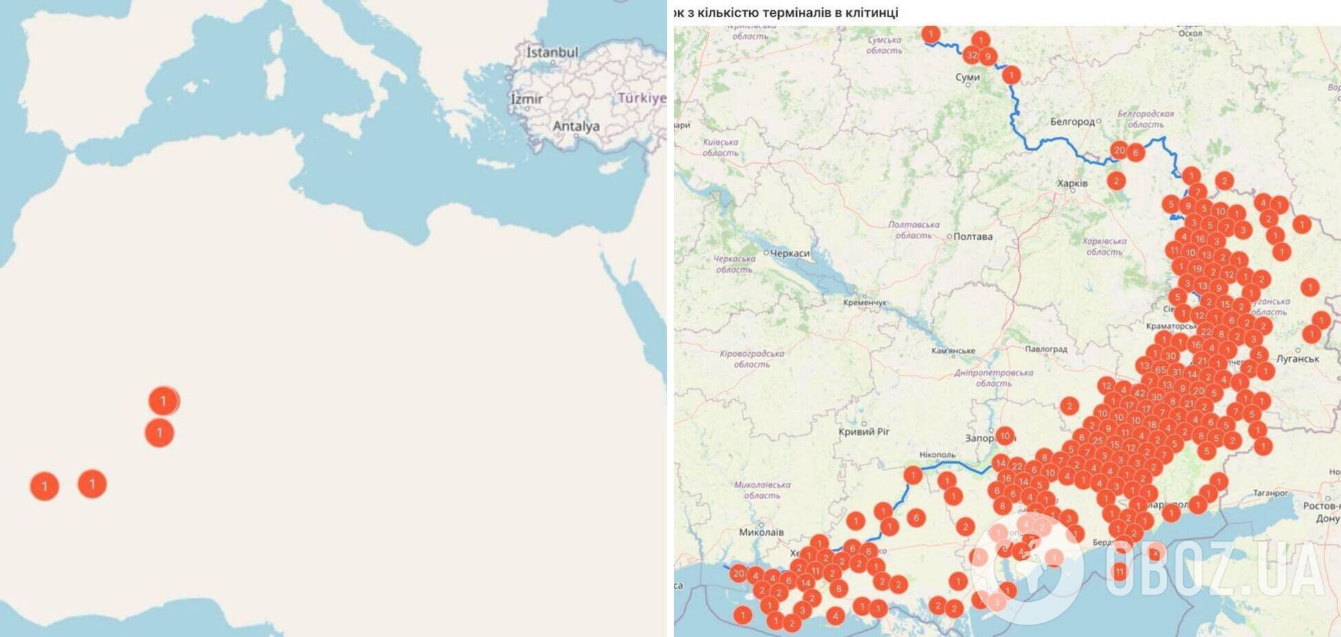 Бойцы ГУР взломали сети спецсвязи РФ вдоль фронта с Украиной и в Африке. Карта