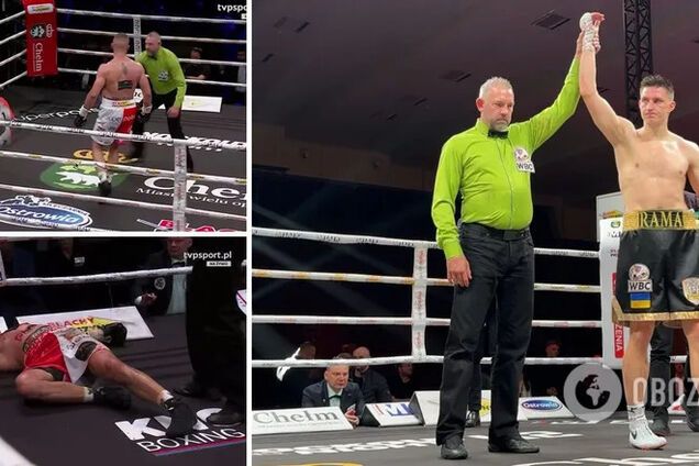 Украинский тяжеловес поднялся из нокдауна и отправил непобедимого поляка в кому в чемпионском бою. Видео