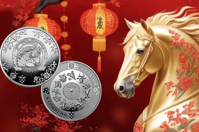 В Украине в обращение введена памятная монета 'Год Лошади'