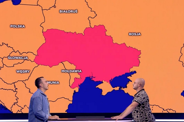 В Польше телеканал показал карту Украины без Крыма. Фото