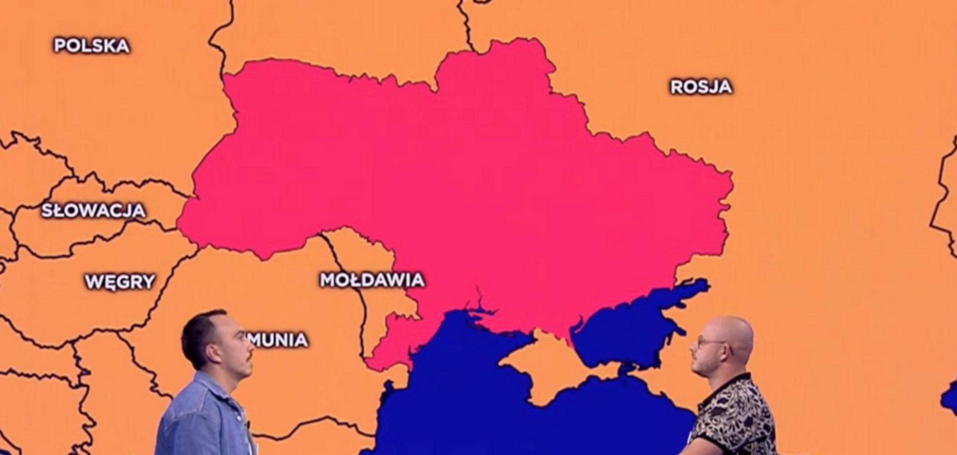 В Польше телеканал показал карту Украины без Крыма. Фото