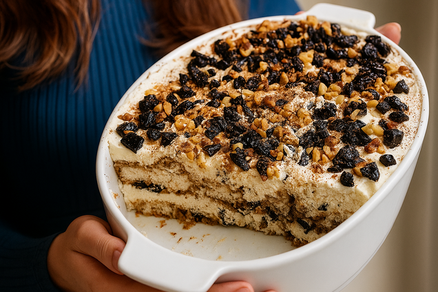 Справжній смак дитинства: як приготувати тірамісу з горіхами та чорносливом