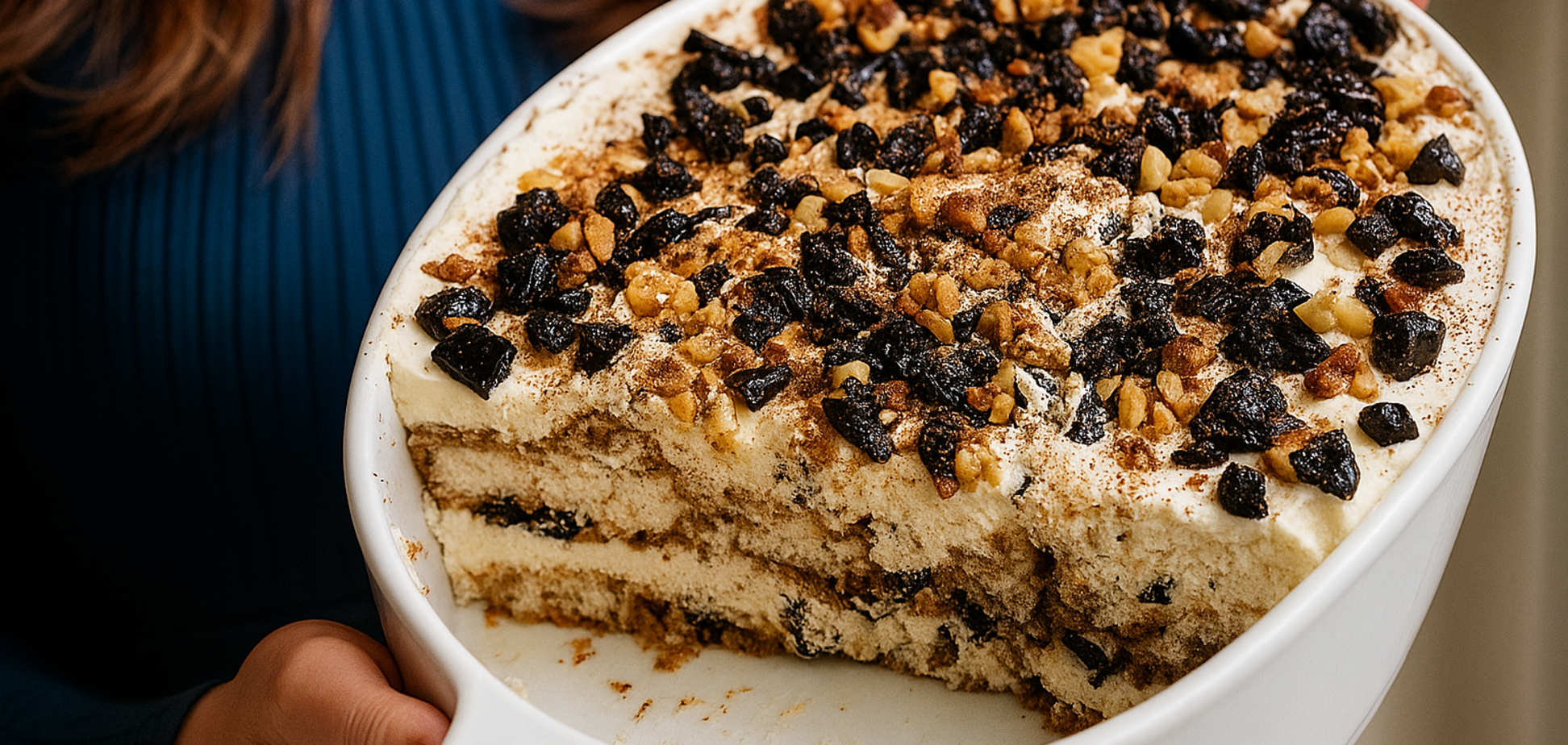 Справжній смак дитинства: як приготувати тірамісу з горіхами та чорносливом