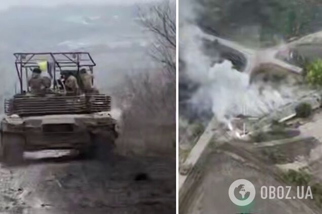 Действовали на опережение: танки украинских штурмовиков разнесли группу оккупантов в укрытии. Видео