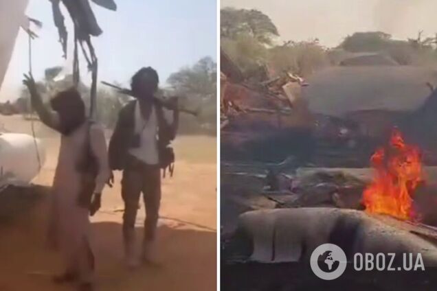 В Судане повстанцы сбили военно-транспортный самолет Ил-76: экипаж погиб. Видео