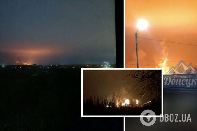В окупованому Донецьку вибухнув склад боєприпасів: повідомляють про прильоти. Фото і відео