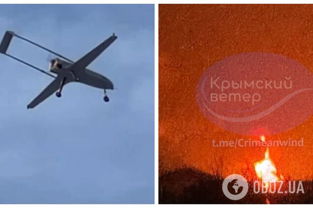 Зарево видно издалека: в оккупированном Симферополе после атаки дронов вспыхнул пожар на нефтебазе. Фото